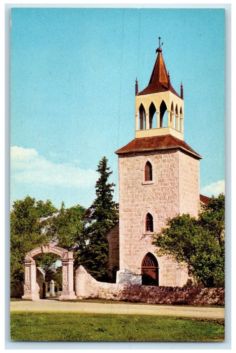 c1950's Old St. Andrew's Church Manitoba Canada Vintage Unposted Postcard