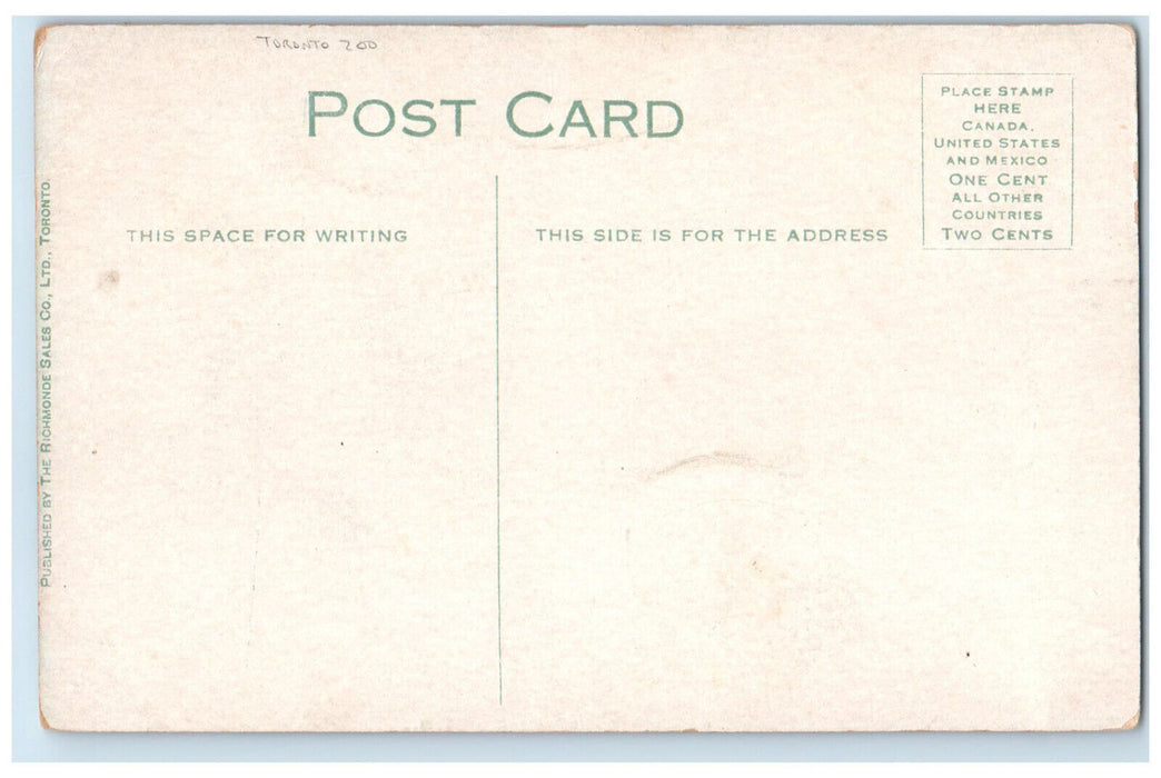 c1910 Riverdale Park Toronto Zoo Ontario Canada Antique Unposted Postcard