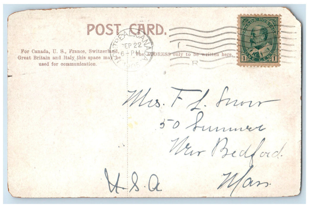 1905 Jacques Cartier Market Montreal Quebec Canada Antique Posted Postcard