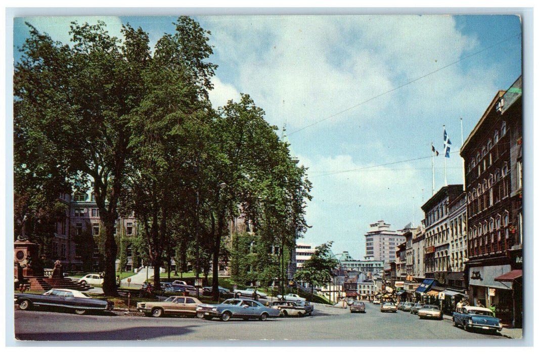c1950's Fabrique Street Business Area Quebec City Quebec Canada Postcard