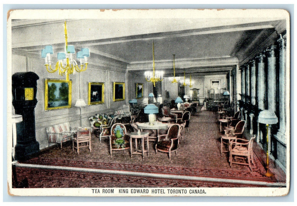 c1920's Team Room King Edward Hotel Toronto Ontario Canada Antique Postcard