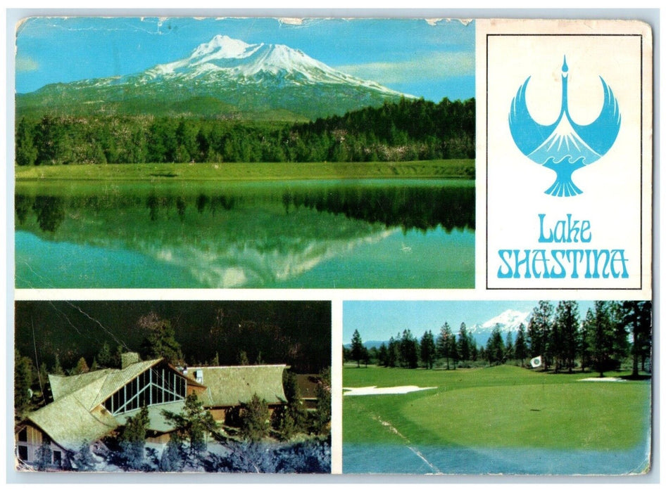 1960 Four Season Resort Recreational Lake Shastina California Multiview Postcard