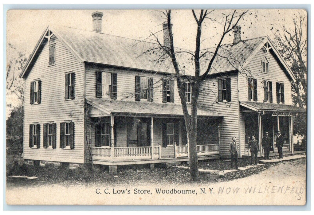 c1910's CC Low's Store Woodbourne New York NY Unposted Antique Postcard