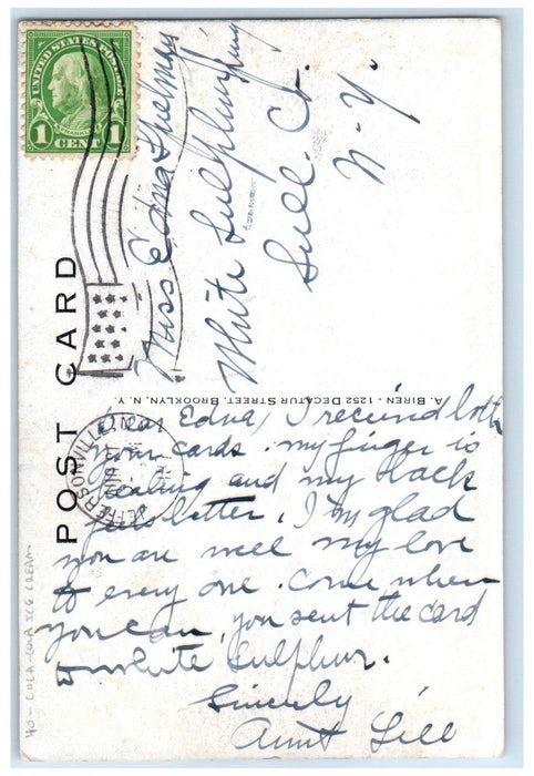 1937 Main Street Coca Cola Ice Cream Store Youngsville New York NY Postcard