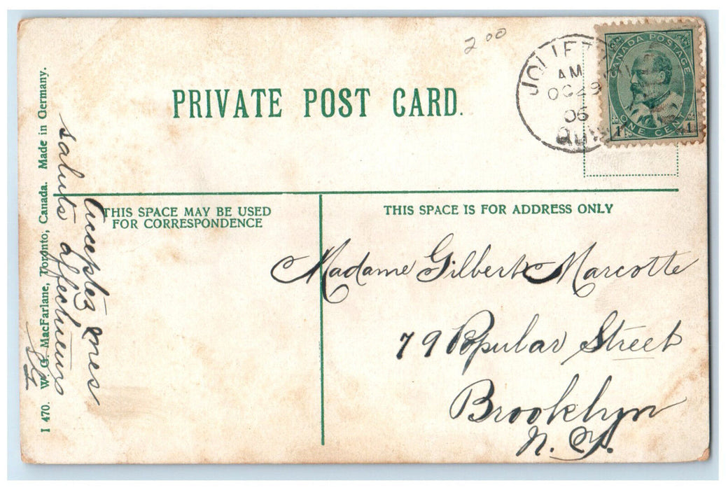 1906 Approach to Victoria Bridge Montreal Canada Joliette Quebec Postcard