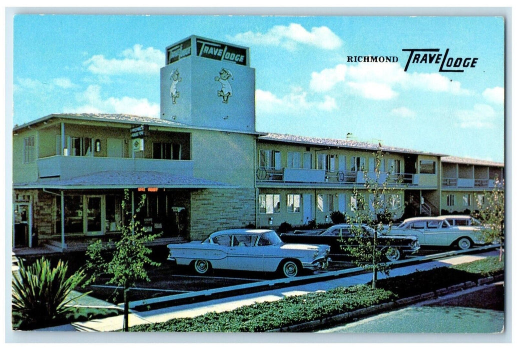 c1960 Richmond Travel Lodge Exterior Building Car Richmond California Postcard