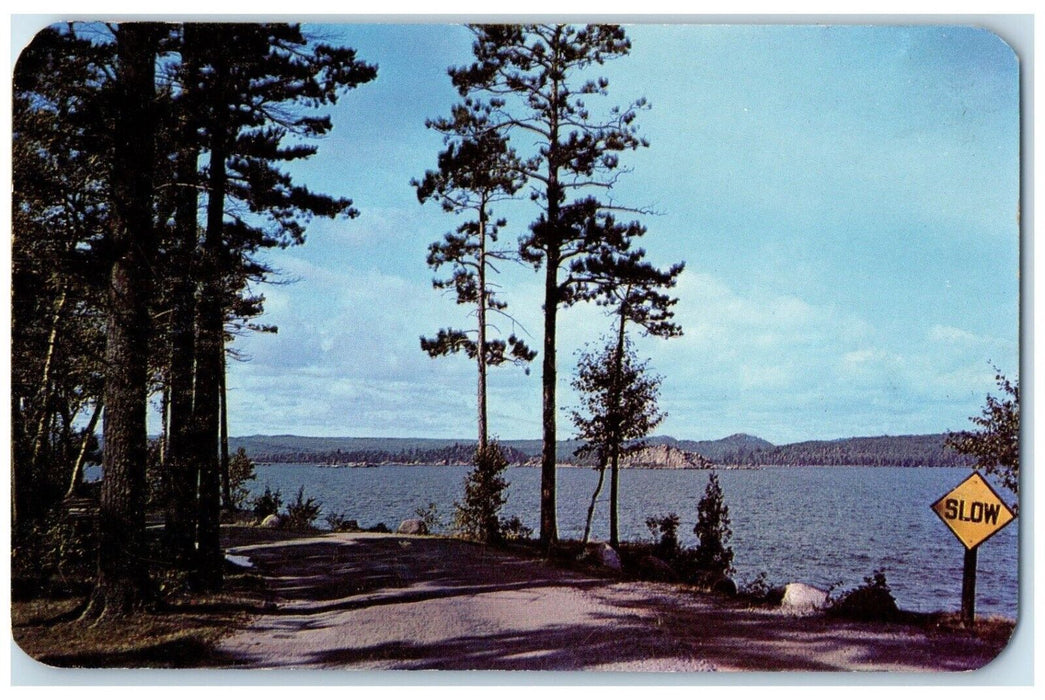 c1960 Sunset Bend Picturesque Spot Presque Isle Marquette Michigan MI Postcard