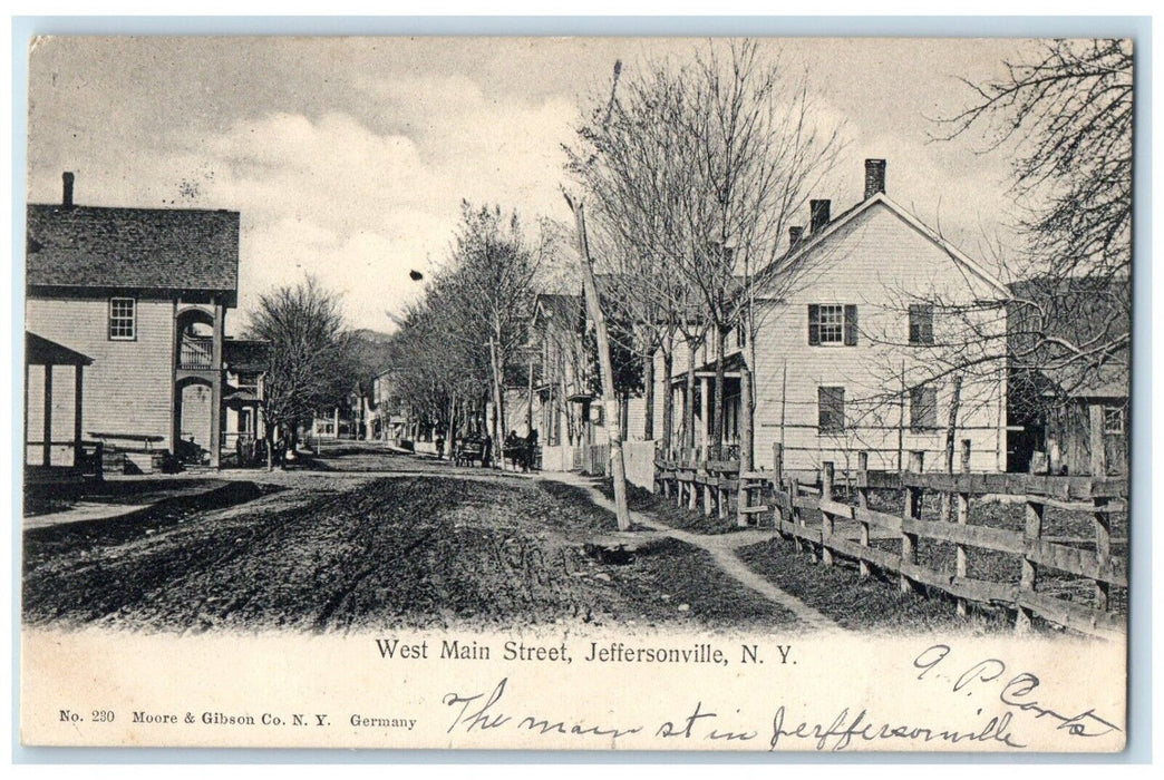 1905 West Main Street Dirt Road Jeffersonville Newburgh New York NY Postcard