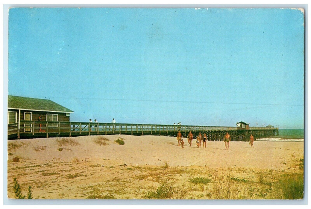 1961 Crescent Beach Fishing Pier South Crescent Beach South Carolina SC Postcard