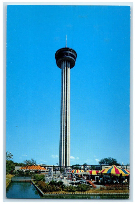 1960 Tower Americas Amusement Park Restaurant San Antonio Texas Antique Postcard
