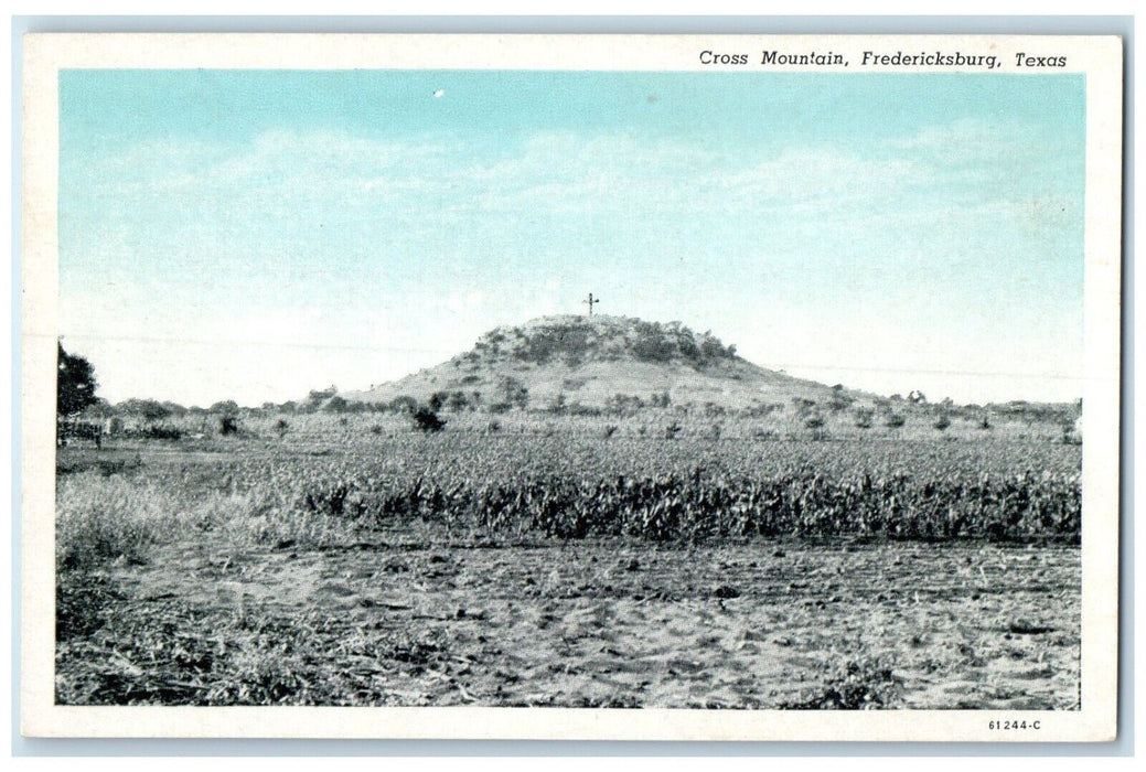 c1940 Overlooking View Cross Mountain Fredericksburg Texas TX Unposted Postcard