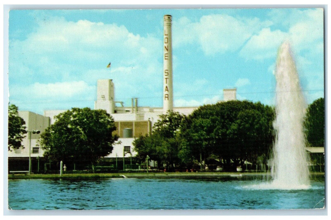 1960 Lake Large Shade Trees Lone Star Brewing Company San Antonio Texas Postcard