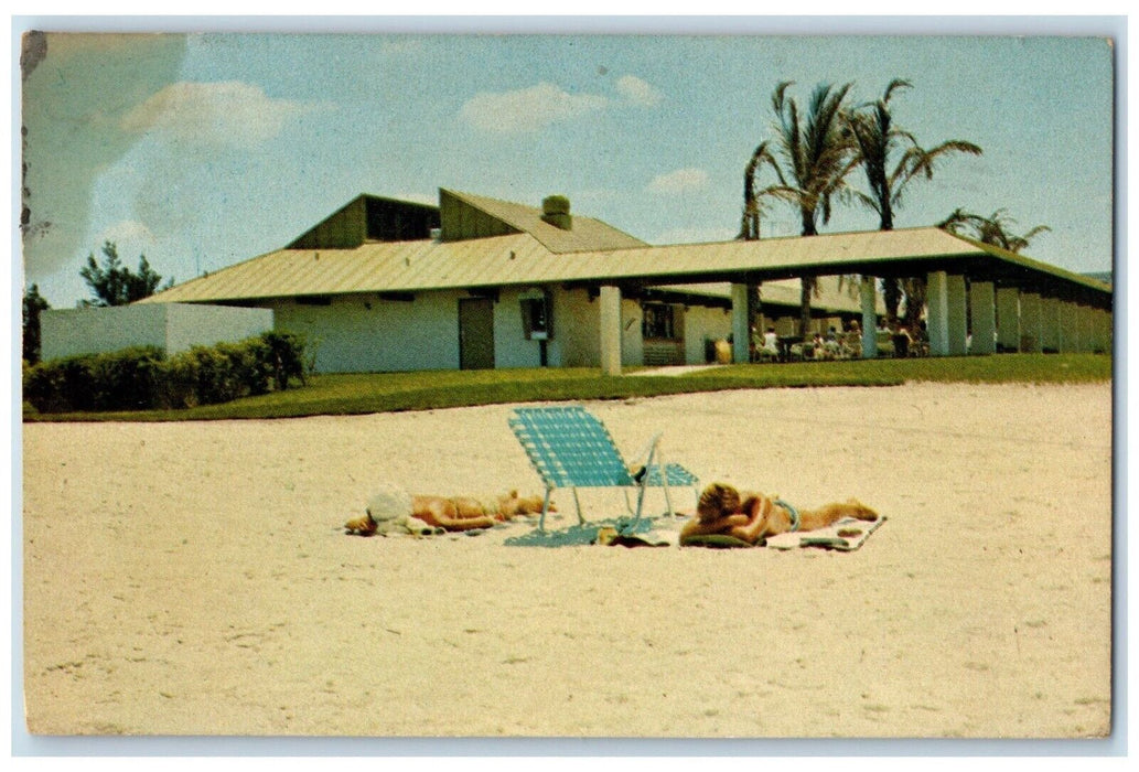 1972 Enjoying Sun Bathing Lido Beach New Facility Sarasota Florida FL Postcard