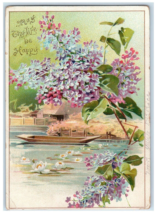 1907 Lily Flowers Burnham Missouri MO To Wyaconda Duane Cancel 1 Cent Postcard