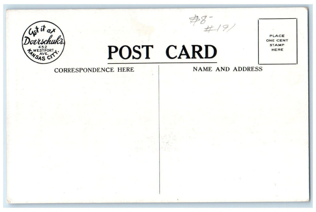 1912 Large Key was Front Door Key to Harris House Hotel Kansas City MO Postcard