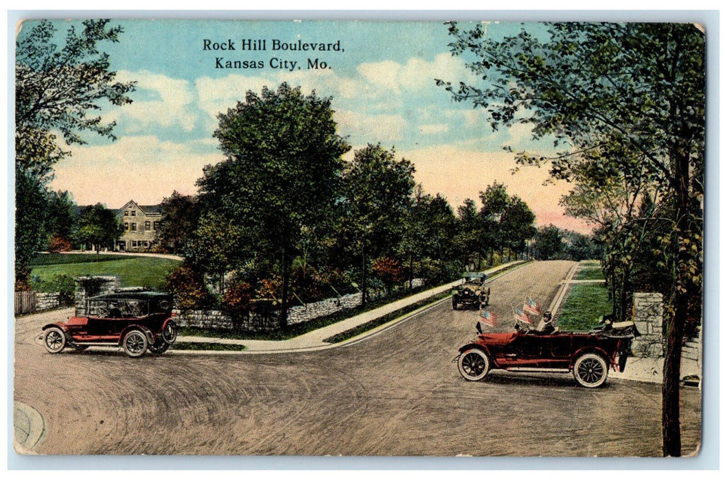 c1910 Rock Hill Boulevard Kansas City Missouri MO Antique Unposted Postcard