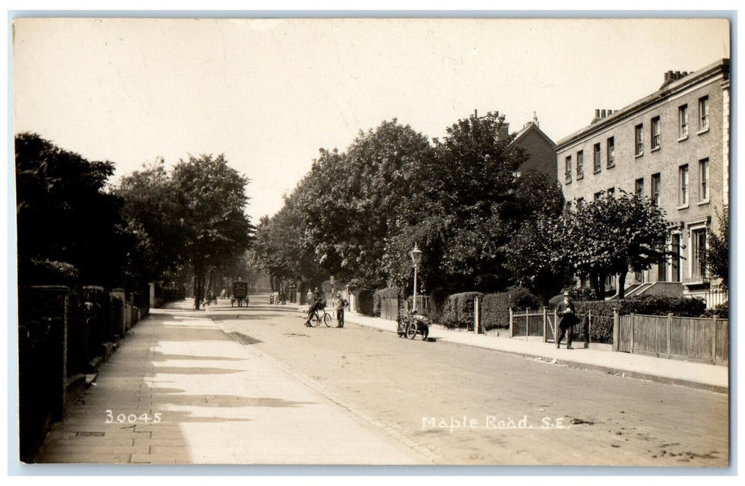 c1940's Scene at Maple Road London England Unposted RPPC Photo Postcard