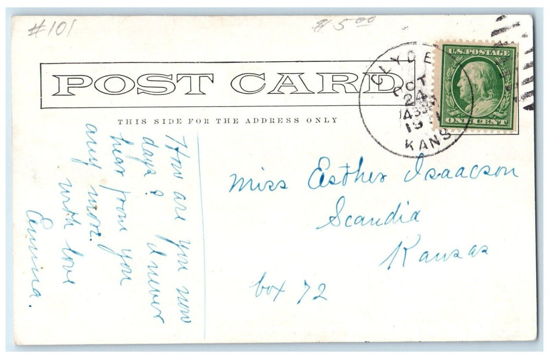 1911 Seventeenth Street Trolley Cars Building Denver Colorado CO Posted Postcard