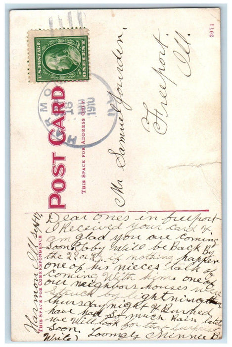 1910 Shoe Factory Building Smoke Dixon Harmon Illinois IL Antique Postcard