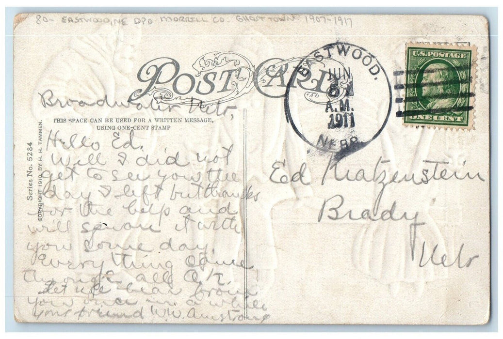 Eastwood Nebraska NE DPO Morrill County Ghost Town 1907-1917 1 Cent Postcard