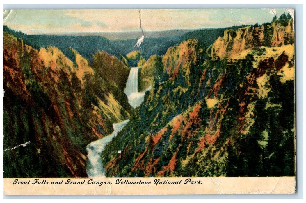 Great Falls Grand Canyon Dellvale Kansas KS Tamaroa Illinois IL DPO Postcard