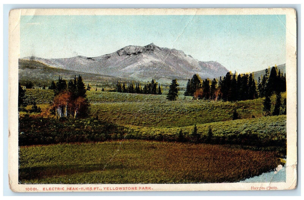 1936 Electric Peak Yellowstone Park Studley Kansas KS Postcard