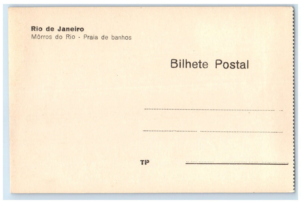 c1940's Morros Do Rio Beach Baths Rio De Janeiro Brazil RPPC Photo Postcard