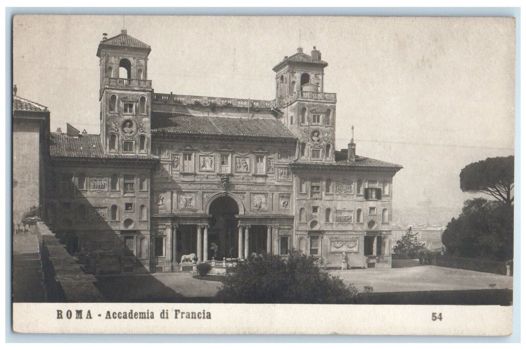 c1910's French Academy Rome Italy Antique Unposted RPPC Photo Postcard