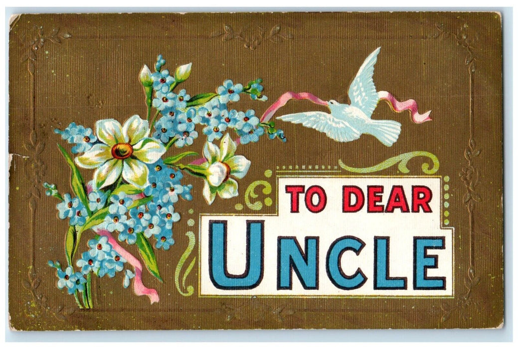 1909 Pansies Flowers Glenville Nebraska NE To Holdrege 1 Cent Postcard