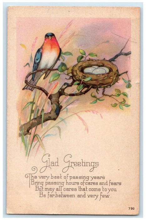 Glad Greetings Richvale California CA Aventon Nebraska NE Duane Cancel Postcard