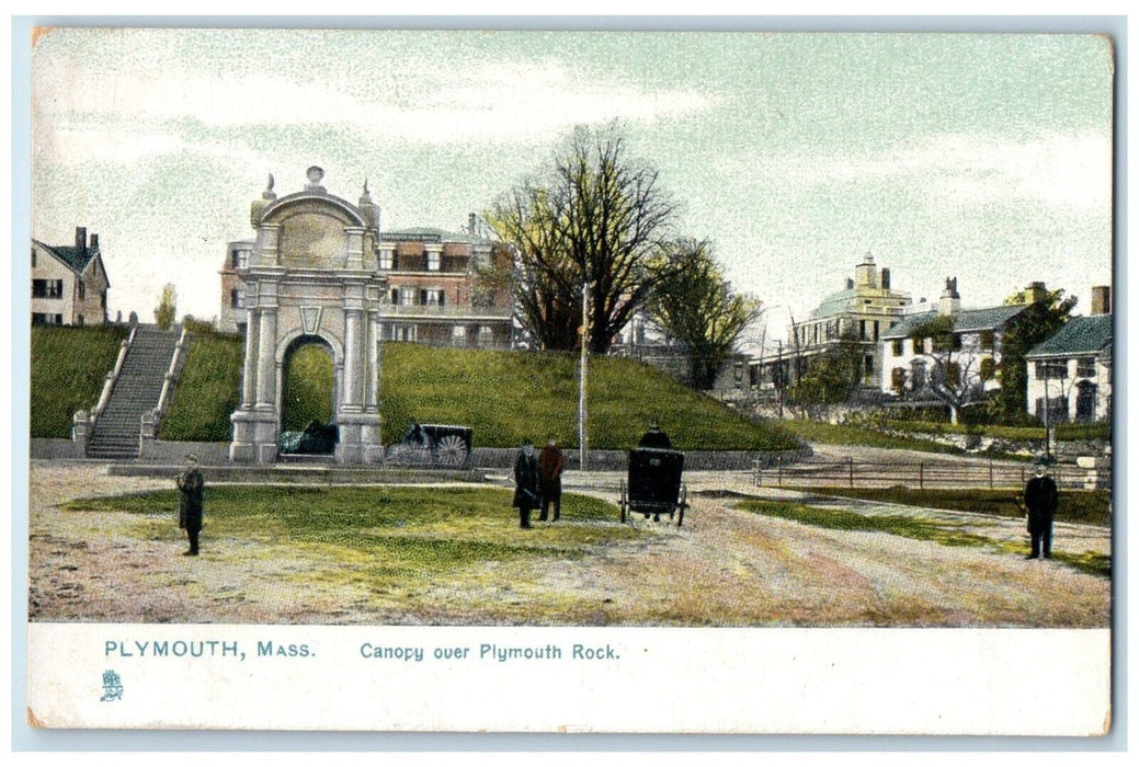 c1905 Canopy Over Plymouth Rock Plymouth Massachusetts MA Tuck's Postcard