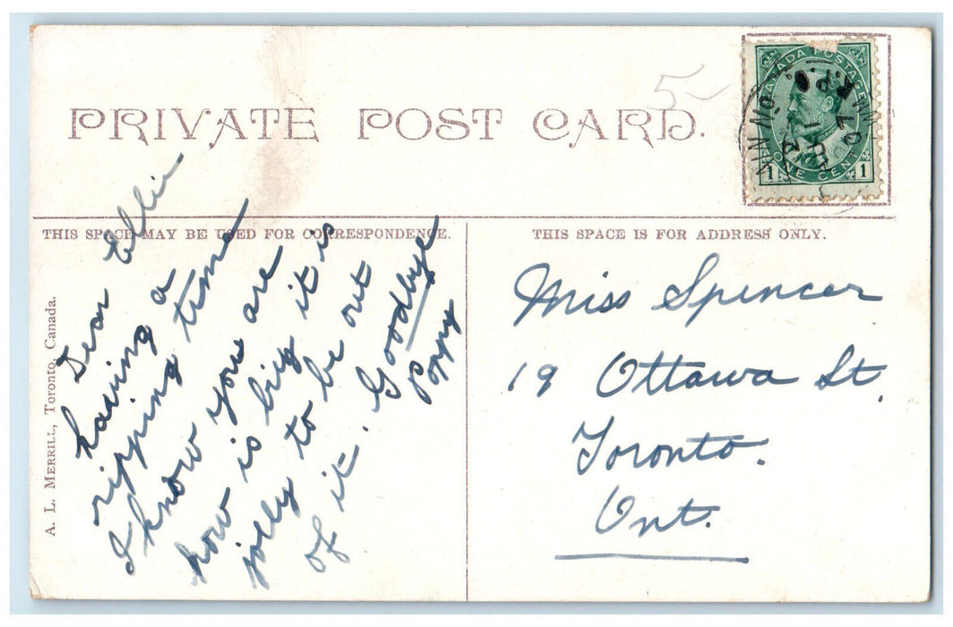 1907 Looking West from Crane Island to the Lower Group Canada RPO Postcard
