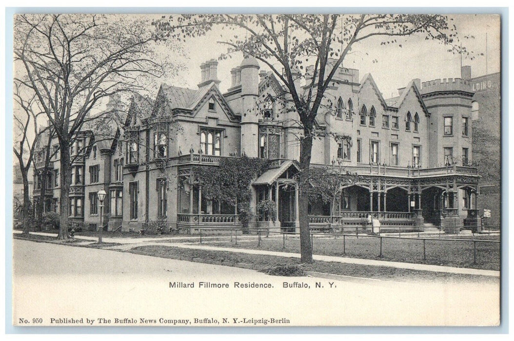 c1905 Millard Fillmore Residence Building Buffalo New York NY Antique Postcard