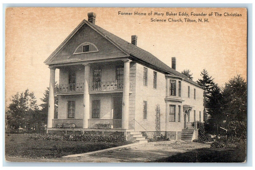 Former Home Of Mary Baker Eddy Christian Science Church Tilton NH Postcard