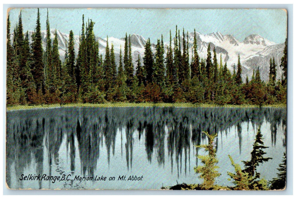 1906 Marion Lake Selkirk Range British Columbia Canada Antique Postcard