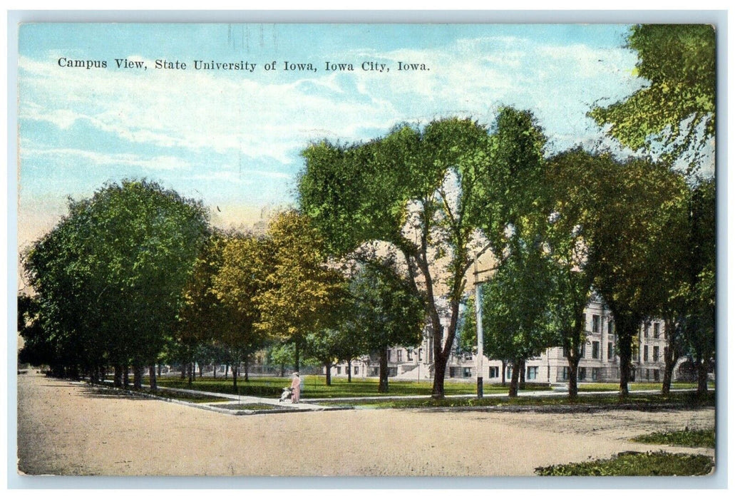 c1910 Campus View University Iowa Exterior Building Iowa City Iowa IA Postcard