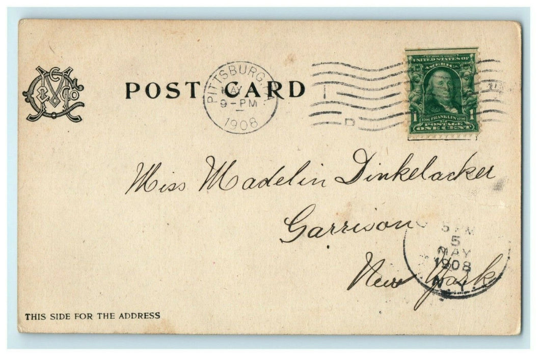 1909 McCreery Co. Pittsburgh PA View of Arcade Posted Store Antique Postcard