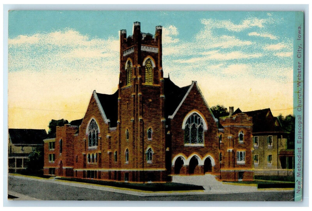 c1910 Methodist Episcopal Church Chapel Exterior Webster City Iowa IA Postcard