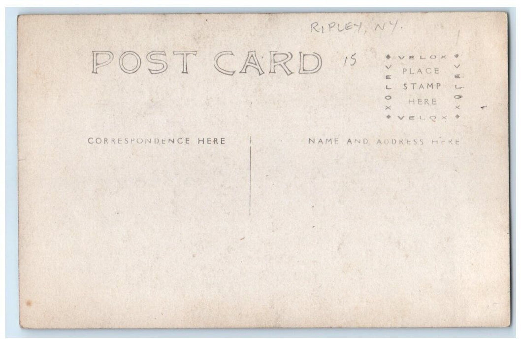c1910's Ship By The Coast View Ripley New York NY RPPC Photo Unposted Postcard