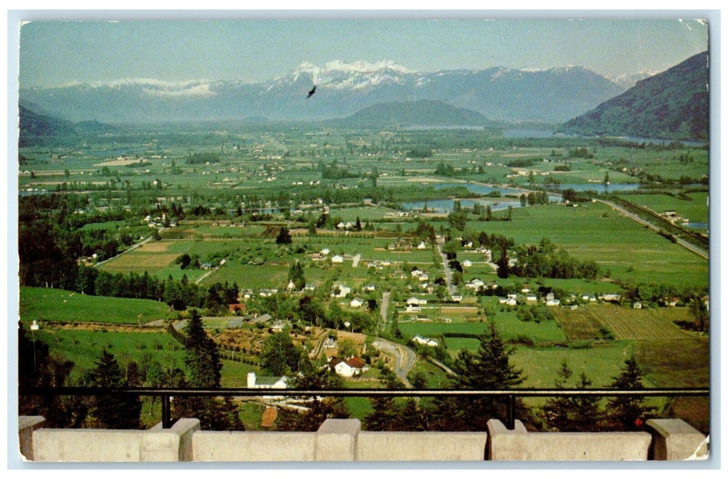 1976 The Fraser Valley Seen From Westminster Abbey BC Canada Postcard