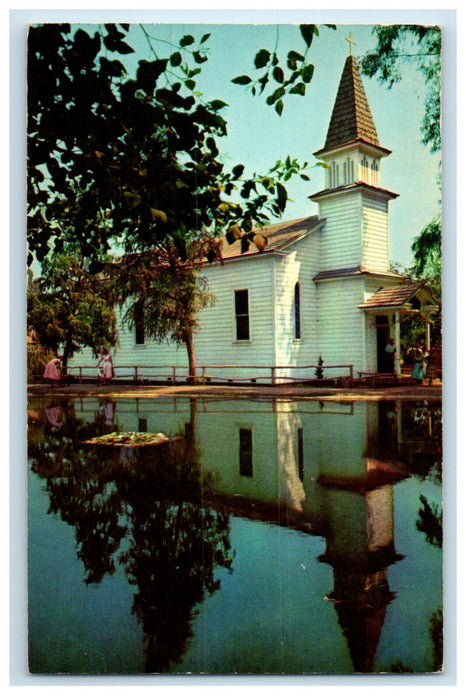 c1960s The Church of Reflections, Knotts Berry Farm Ghost Town CA Postcard