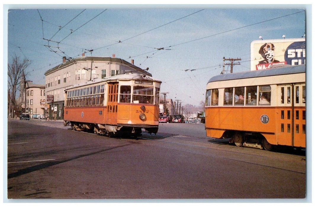 Metropolitan Transit Authority 5892 Trolley Watertown Massachusetts MA Postcard