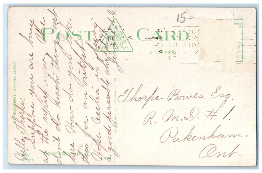 c1910 Goodbye Old Hoss Moving Day Western Canada Antique Posted Postcard