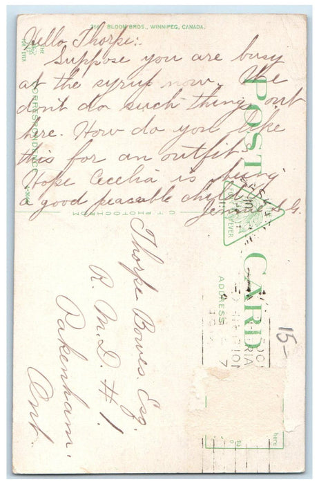 c1910 Goodbye Old Hoss Moving Day Western Canada Antique Posted Postcard
