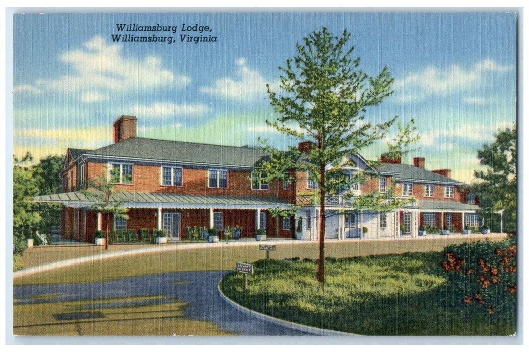 c1940's Williamsburg Lodge Motel Hotel Williamsburg Virginia VA Vintage Postcard