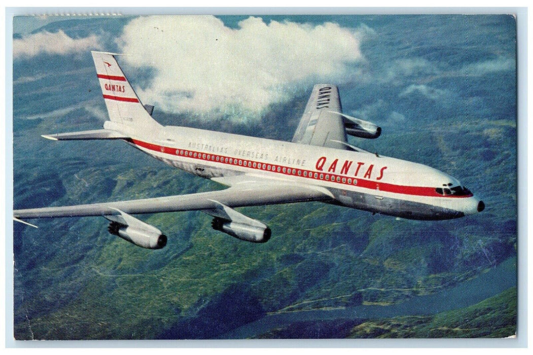 c1940's Qantas Empire Airways Boeing 707 Airplane Ontario Canada NJI Postcard