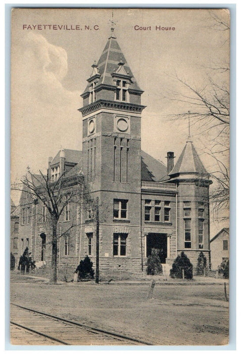 c1910 Exterior View Court House Building Fayetteville North Carolina NC Postcard