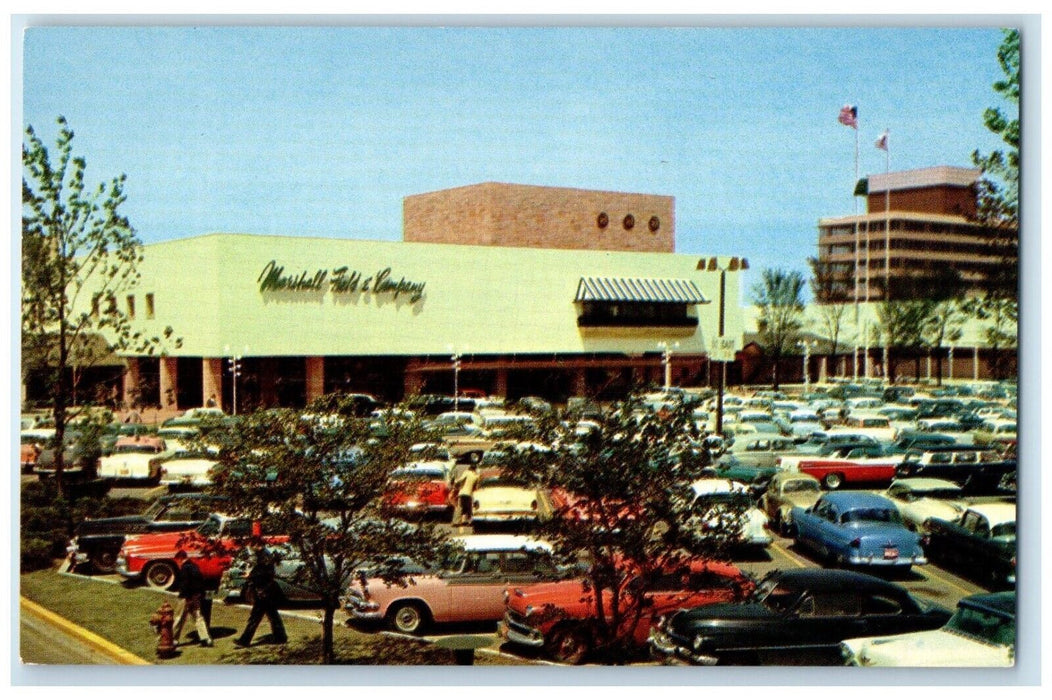 c1960 Fabulous Old Orchard Shopping Center Building Skokie Illinois IL Postcard