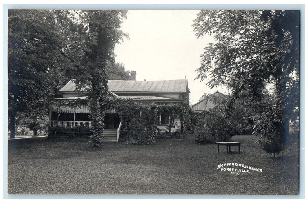c1910's Shepard Residence Home View Forestville New York NY RPPC Photo Postcard