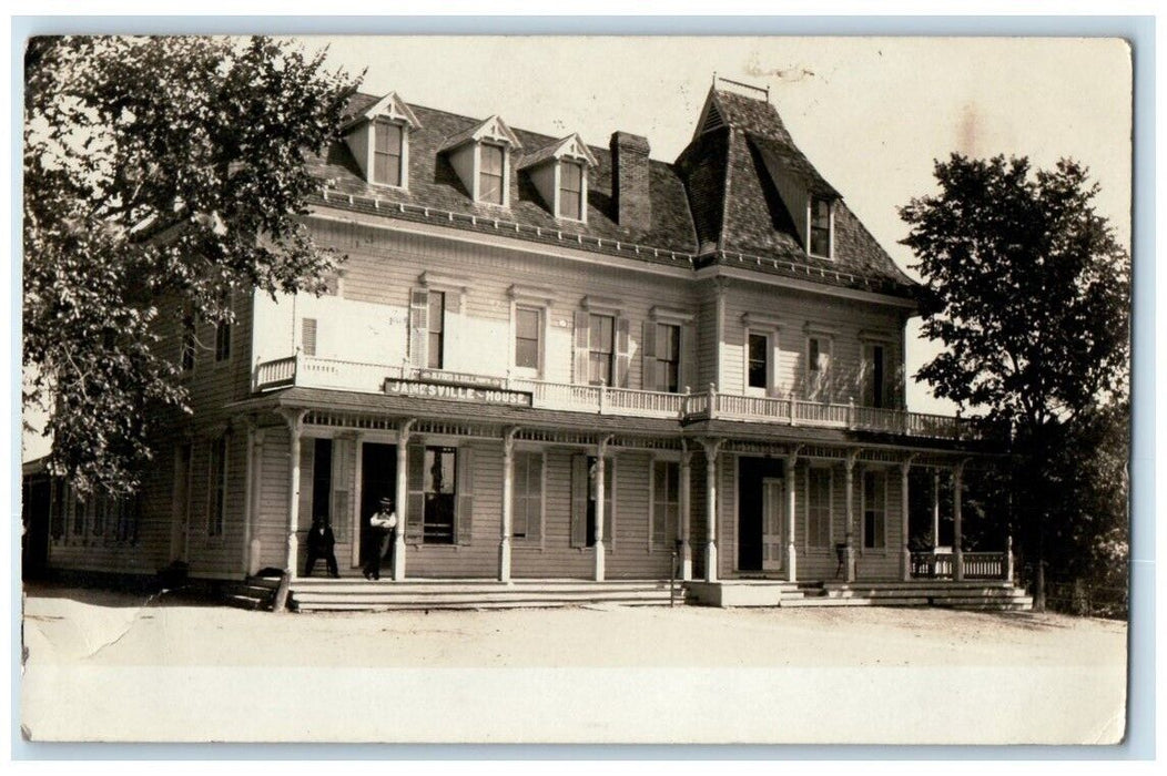 1912 Jamesville House Hotel Alfred Bell New York NY RPPC Photo Postcard